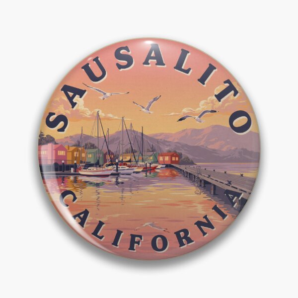 Item preview, Sausalito California: Coastal Bay Illustration designed and sold by CircinusStore.