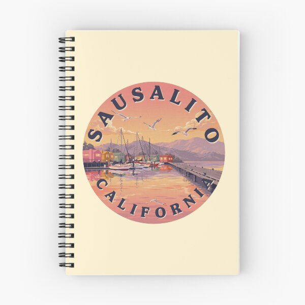 Item preview, Sausalito California: Coastal Bay Illustration designed and sold by CircinusStore.