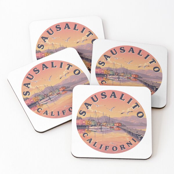 Item preview, Sausalito California: Coastal Bay Illustration designed and sold by CircinusStore.