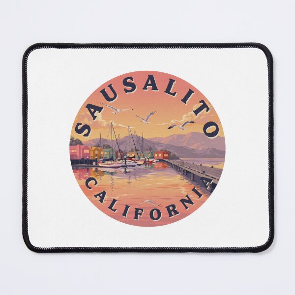 Item preview, Sausalito California: Coastal Bay Illustration designed and sold by CircinusStore.