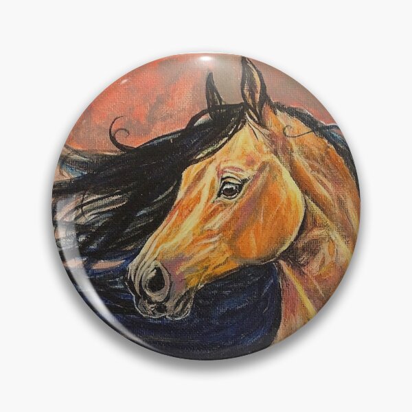 Item preview, Majestic Presence Buckskin Horse Portrait | Equine Fine Art by Robin Jade designed and sold by RobinJadesArt.