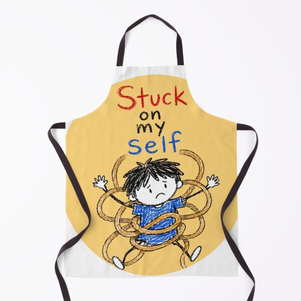 Item preview, Stuck on Myself – Kid Doodle Sticker designed and sold by Genzfirevibes.