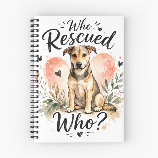 Item preview, Who Rescued Who? Rescue Dog Watercolor Design | Adopt Don't Shop Gift designed and sold by LinaDesign Store.