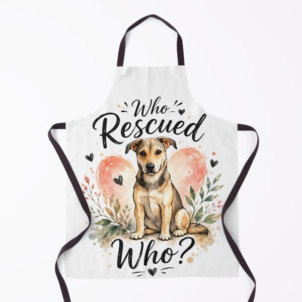 Item preview, Who Rescued Who? Rescue Dog Watercolor Design | Adopt Don't Shop Gift designed and sold by LinaDesign Store.