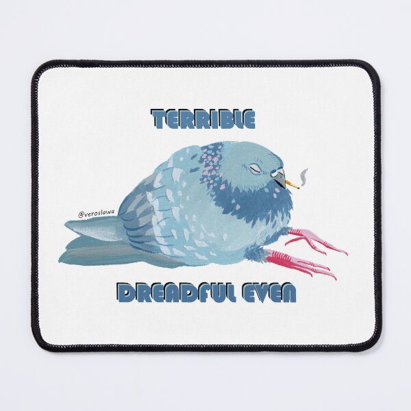 Item preview, Miserable pigeon with a cigarette designed and sold by veroslawa.