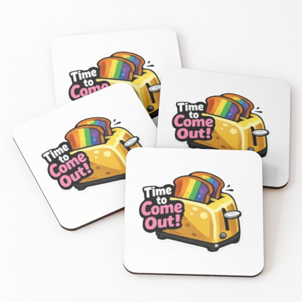 Item preview, Time to Come Out Rainbow Toast Pride designed and sold by Pixanova.