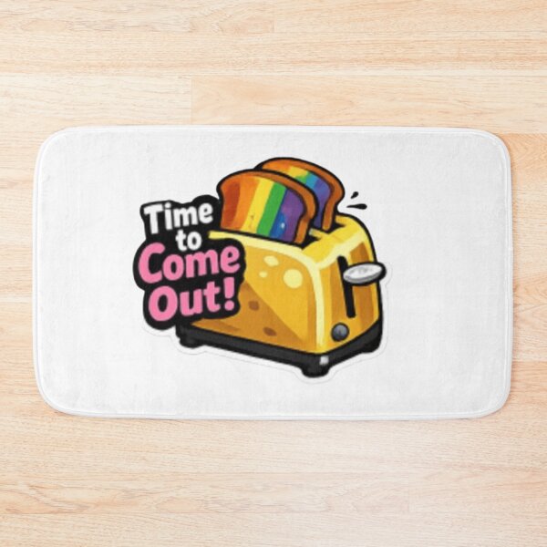 Item preview, Time to Come Out Rainbow Toast Pride designed and sold by Pixanova.