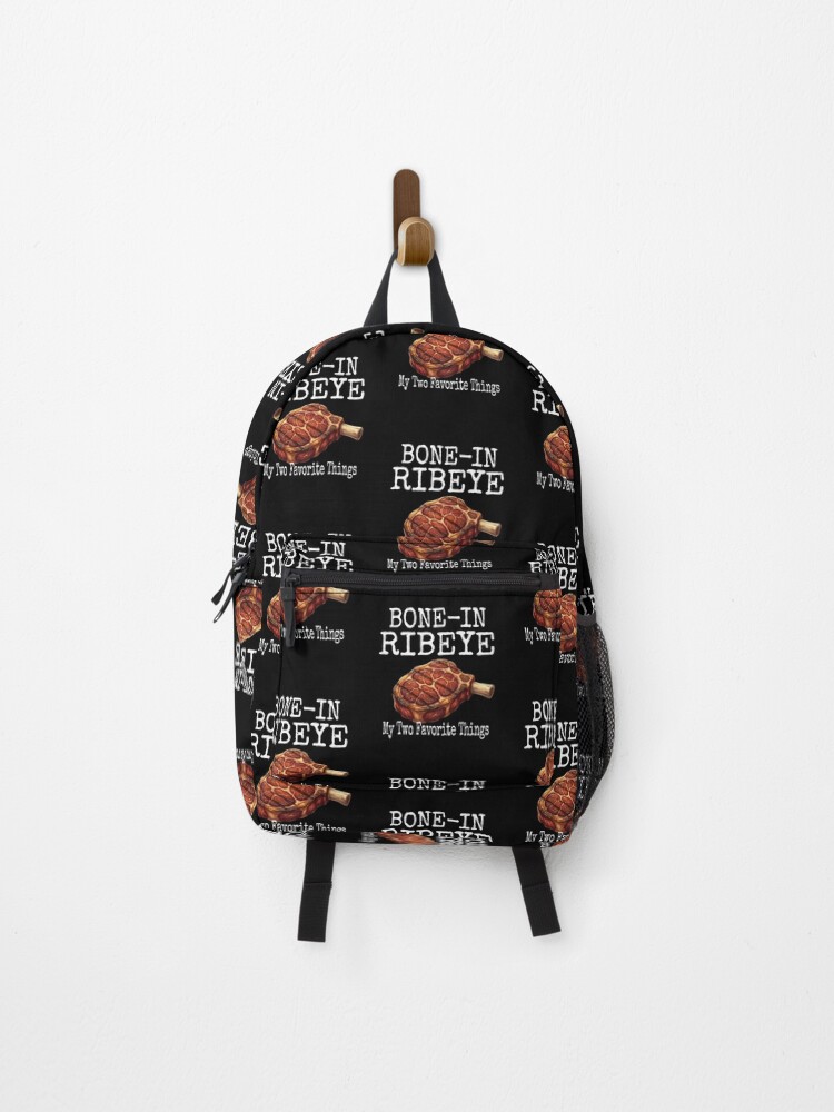 Thumbnail 1 of 3, Backpack, Bone In Ribeye My Two Favorite Things designed and sold by TheEndDesign.