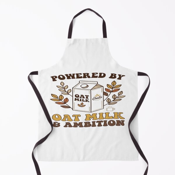 Item preview, ​Powered by Oat Milk and Ambition - Retro 70s Minimalist Vegan Coffee Art designed and sold by YourVibeMerch.
