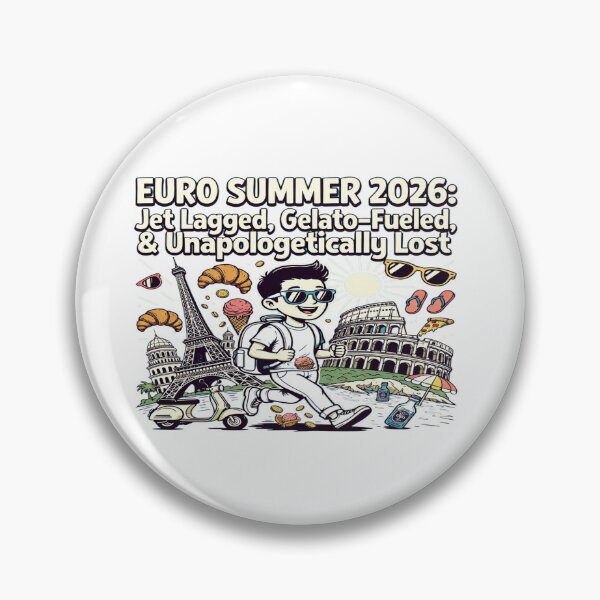 Item preview, Euro Summer 2026 – Jet Lagged, Gelato-Fueled & Unapologetically Lost | Funny Europe Travel Graphic T-Shirt Design | Printable PNG designed and sold by Sushikidsntod.