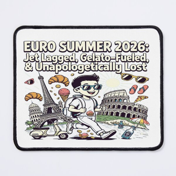 Item preview, Euro Summer 2026 – Jet Lagged, Gelato-Fueled & Unapologetically Lost | Funny Europe Travel Graphic T-Shirt Design | Printable PNG designed and sold by Sushikidsntoddlers.