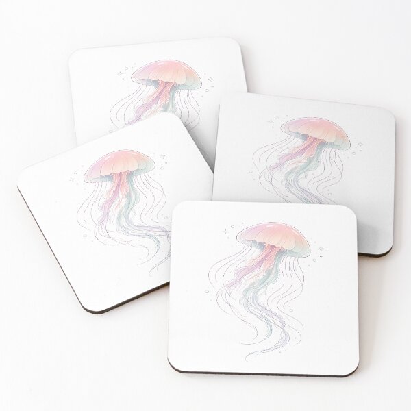 Item preview, Ethereal Pastel Jellyfish Drifting Through the Deep designed and sold by Artisan Finds Online.