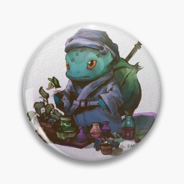 Item preview, Healing Grass Type Bulba Dressed as a Herbalist - Original Ink Artwork Sticker designed and sold by akthaysen.