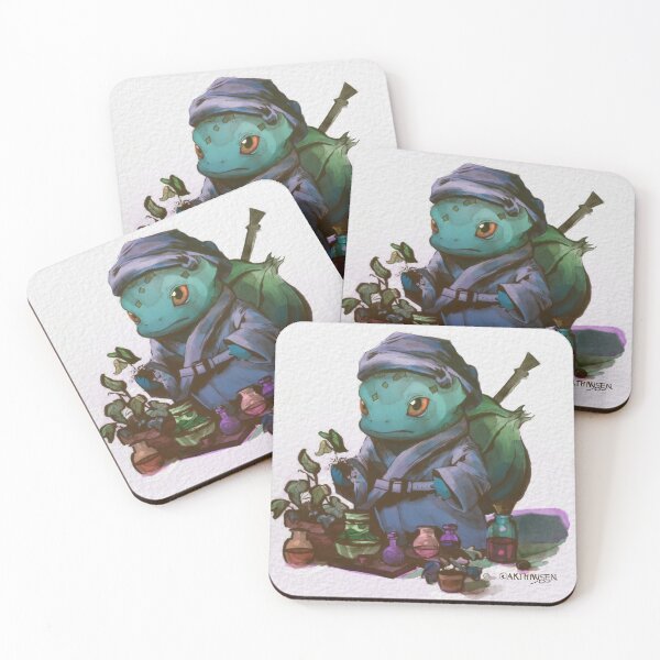 Item preview, Healing Grass Type Bulba Dressed as a Herbalist - Original Ink Artwork Sticker designed and sold by akthaysen.