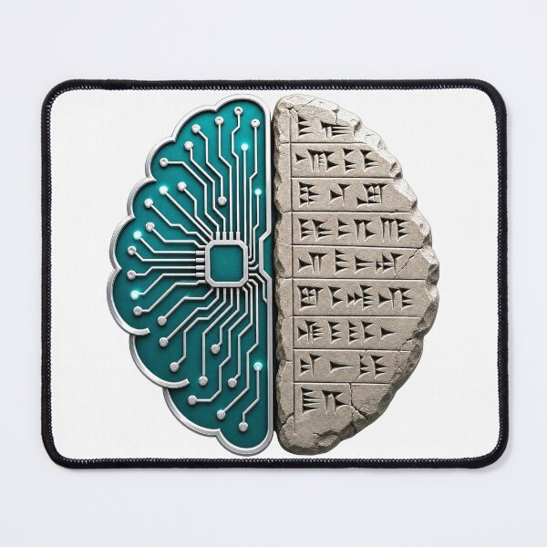 Item preview, Tech Ancient Brain Logo | Cuneiform Circuit Design | Innovation & Knowledge designed and sold by Ahmed Nedji.