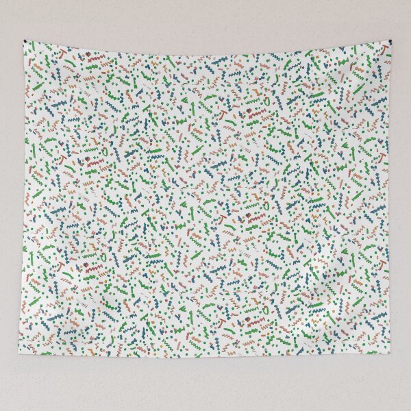 Item preview, Brightly colored confetti scattered on a white background creates a festive atmosphere ideal for celebrations and parties designed and sold by MiraCleAI.