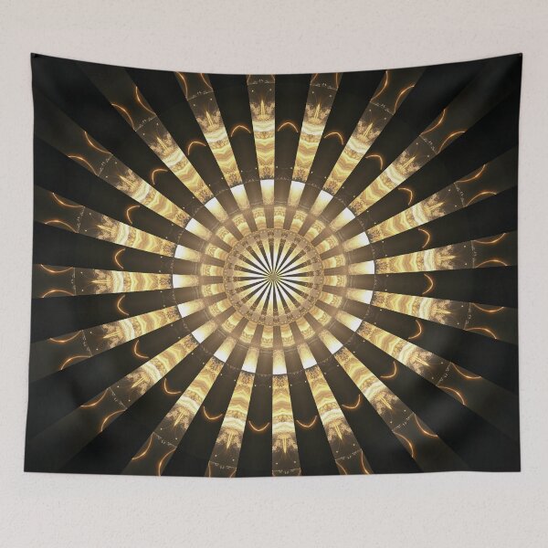 Item preview, Golden Radial Sunburst Mandala Sacred Geometry designed and sold by IntelliMindDesigns.