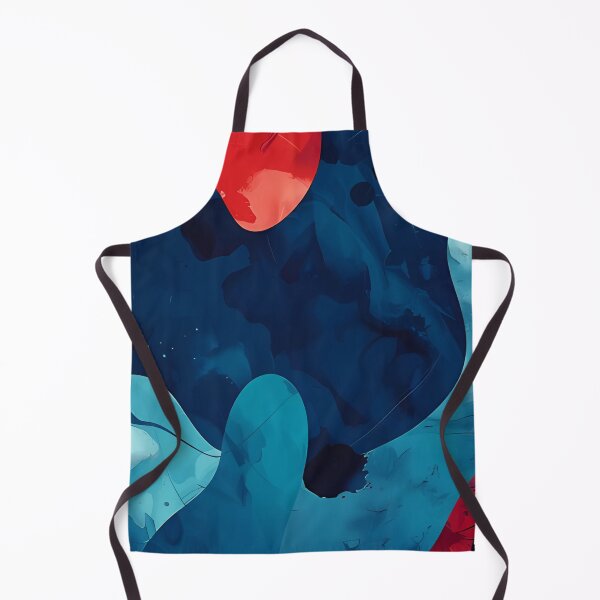 Item preview, Liquid Abstract Art | Red Teal Navy Flow Shapes designed and sold by Shirdon2.