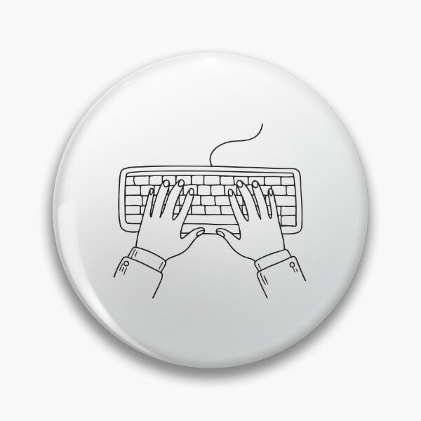 Item preview, Typing Hands Over Keyboard Keys designed and sold by rasagamastore.