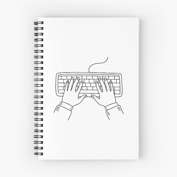 Item preview, Typing Hands Over Keyboard Keys designed and sold by rasagamastore.