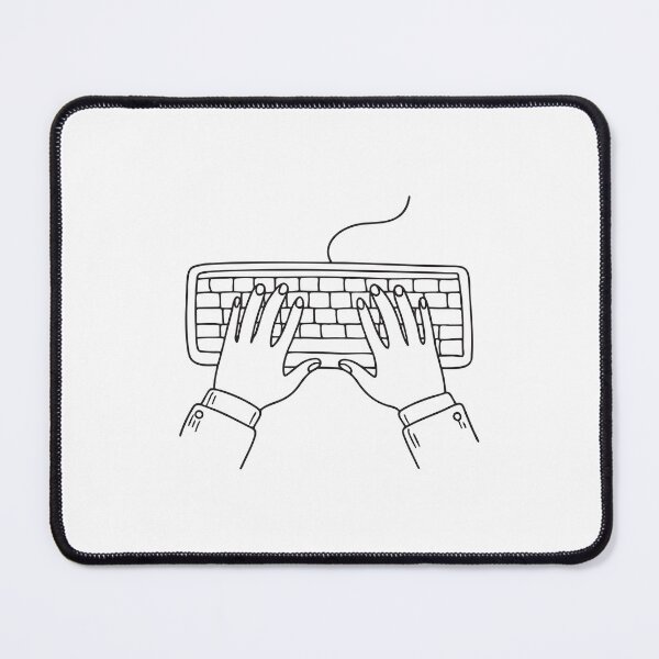 Item preview, Typing Hands Over Keyboard Keys designed and sold by rasagamastore.
