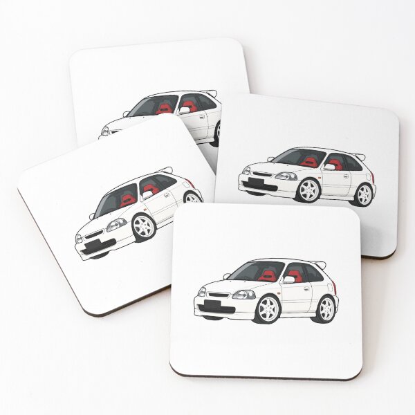 Item preview, EK9 White JDM R Hatch Type Mini Toon Car designed and sold by VenZolic.