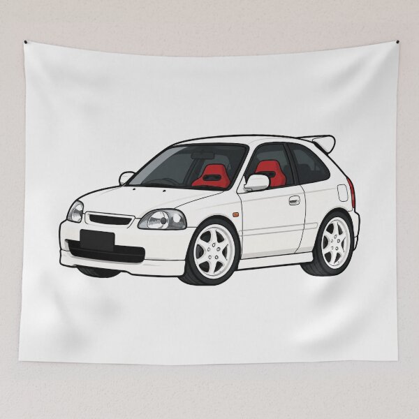 Item preview, EK9 White JDM R Hatch Type Mini Toon Car designed and sold by VenZolic.