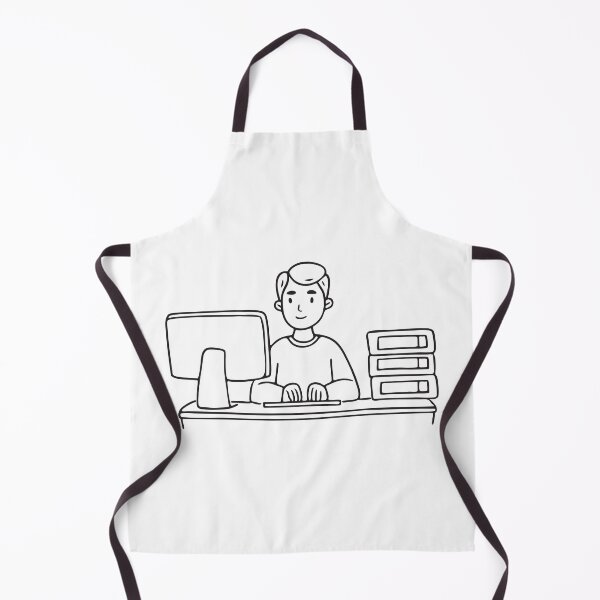 Item preview, Typing at Computer Beside Folder Stack designed and sold by rasagamastore.