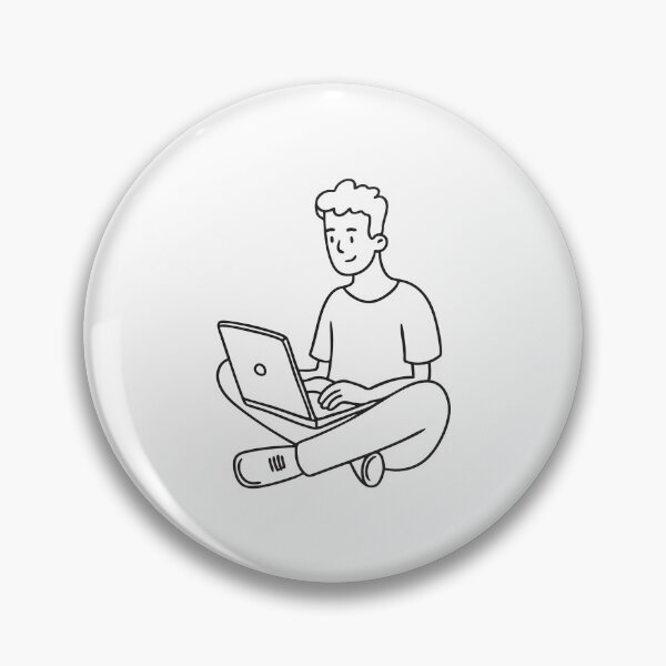 Item preview, Laptop Typing While Sitting on Floor designed and sold by rasagamastore.