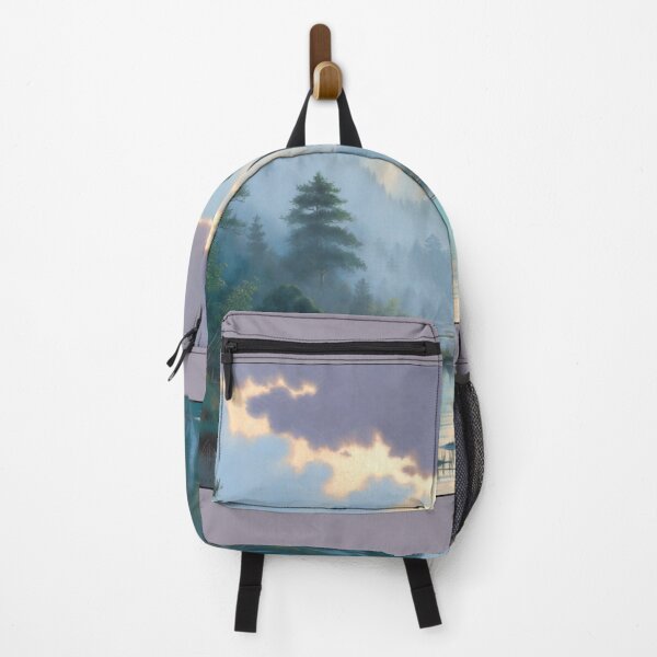 Item preview, Calming Morning Sun Rays Misty Pine Forest Lake Landscape designed and sold by Nexus Space.