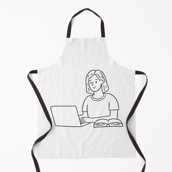 Item preview, Female Student Typing with Open Book designed and sold by rasagamastore.