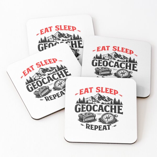 Item preview, Eat Sleep Geocache Repeat Geocaching Shirt designed and sold by Pixel-||Nest.