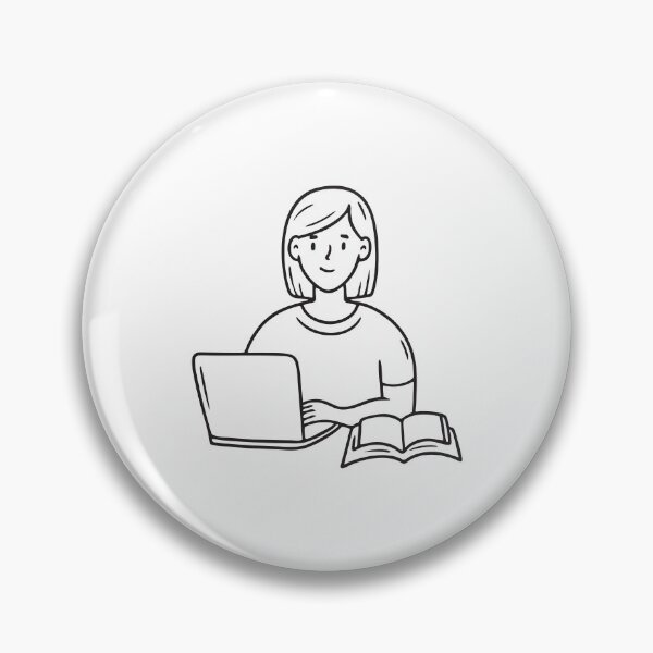 Item preview, Female Student Using Laptop and Book designed and sold by rasagamastore.