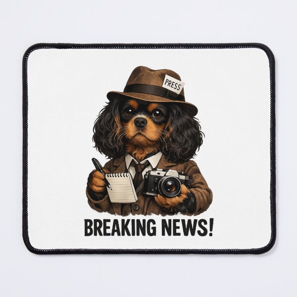 Item preview, Braking News! Black and Tan Cavalier designed and sold by SpottyRainbow.