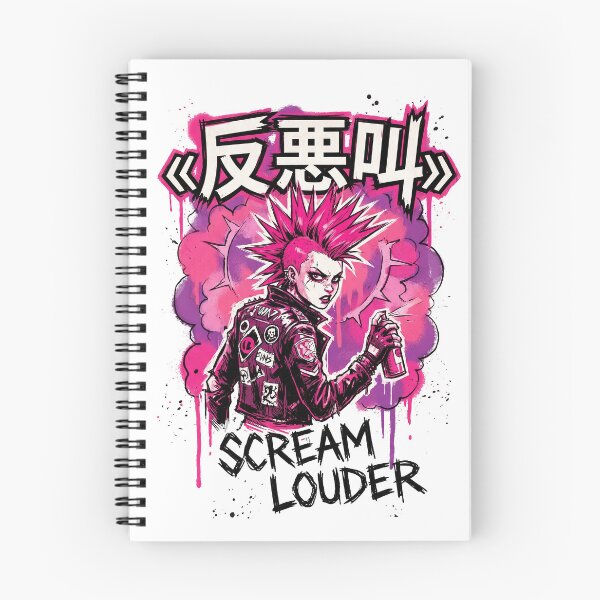 Item preview, Scream Louder Cyberpunk Anime Girl - Pink Punk Rock designed and sold by MCHDesignST.
