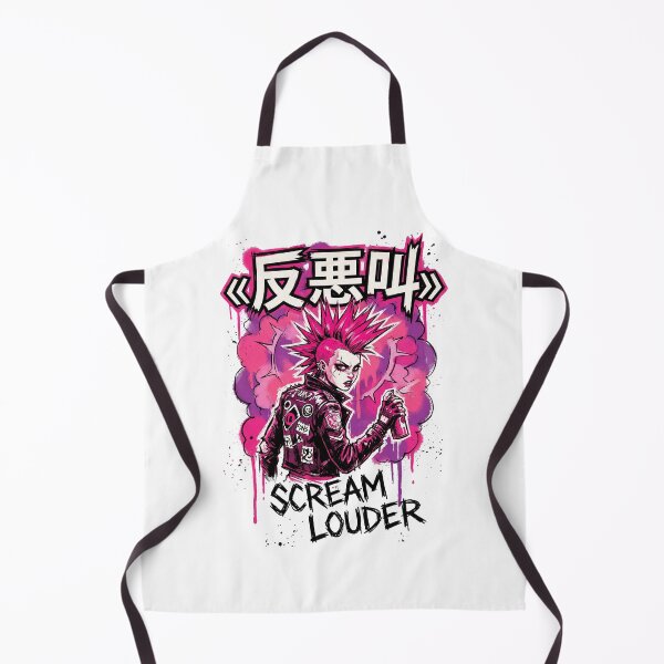 Item preview, Scream Louder Cyberpunk Anime Girl - Pink Punk Rock designed and sold by MCHDesignST.