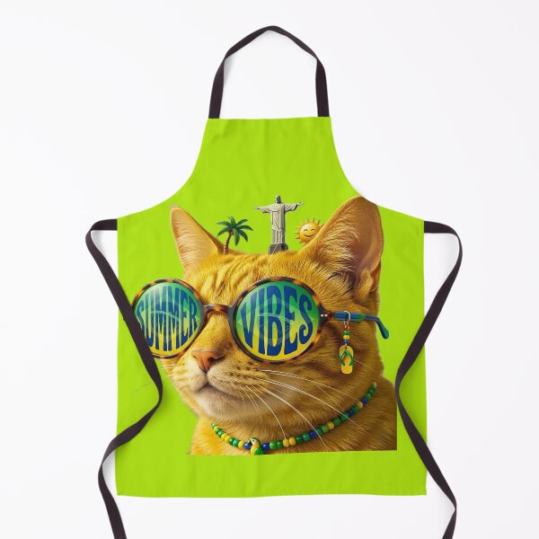 Aperçu de l'œuvre Ambiance estivale Cool Cat - Brésil créée et vendue par GG-Graphics.