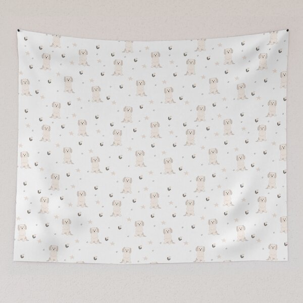 Item preview, Minimalist Flat Design Maltese Dog White Pattern designed and sold by svitlaarty.
