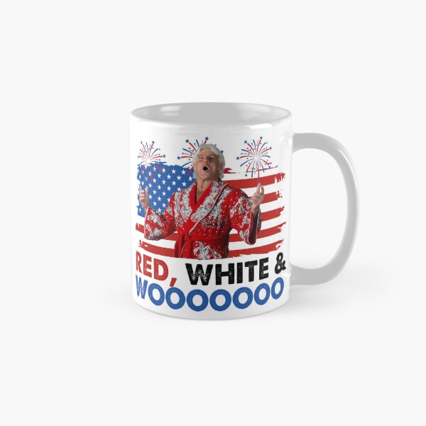 Item preview, Funny 4th of July Red White and Wooooo Ric Flair Wrestling Dad  designed and sold by cakematel.