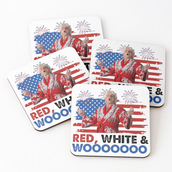 Item preview, Funny 4th of July Red White and Wooooo Ric Flair Wrestling Dad  designed and sold by cakematel.