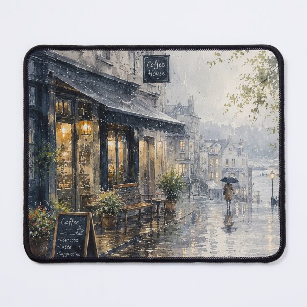 Item preview, Cozy Rainy European Coffee House designed and sold by 0606PM.