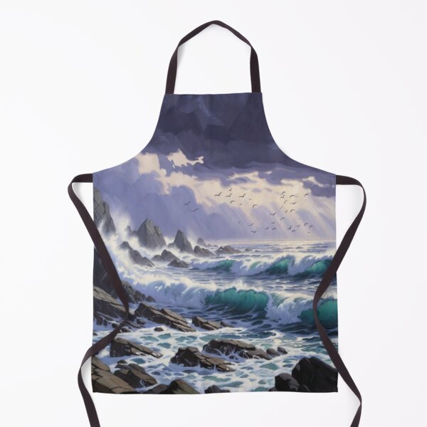 Item preview, Dramatic Stormy Ocean Waves Crashing Rocky Coastline designed and sold by Nexus Space.