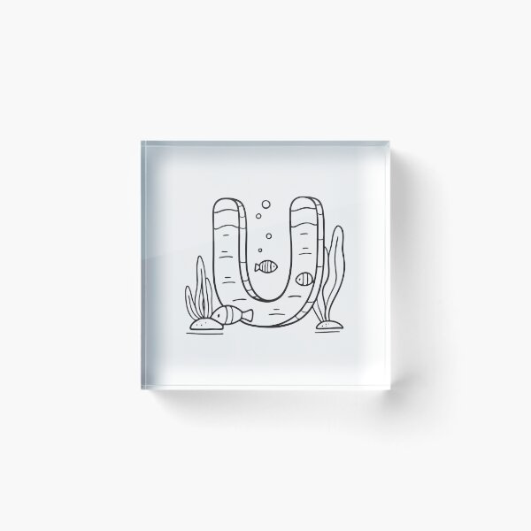 Item preview, Letter U Beside Underwater Sea designed and sold by rasagamastore.