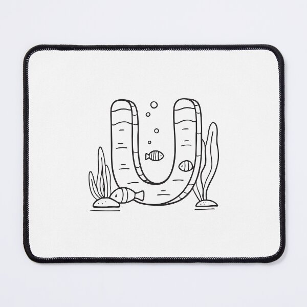 Item preview, Letter U Beside Underwater Sea designed and sold by rasagamastore.