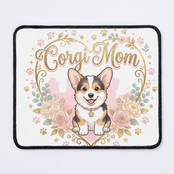 Item preview, Cute Corgi Mom Heart Floral Shirt, Elegant Corgi Mom Gift Tee, Corgi Mom Flower Heart Design for Corgi Lovers designed and sold by Wearable Canvas...