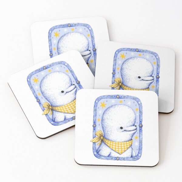 Item preview, Whimsical Marine Enthusiast Beluga Whale Illustration designed and sold by OceansMatter.
