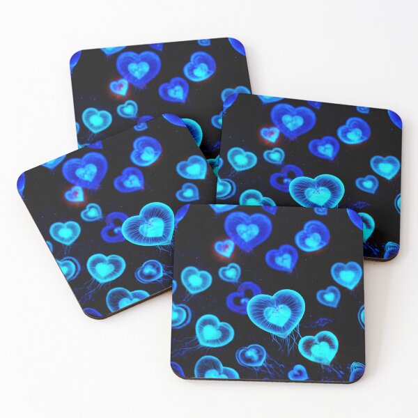 Item preview, Glowing Blue Heart Jellyfish – Dreamy Ocean Love Aesthetic Design designed and sold by IMuDesigner.