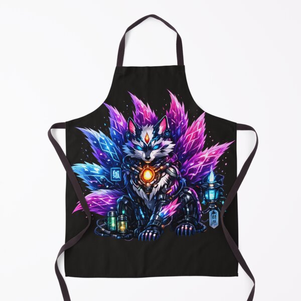 Item preview, Cyber Kitsune Sentinel – Futuristic Neon Fox Design designed and sold by Neo Tokio.