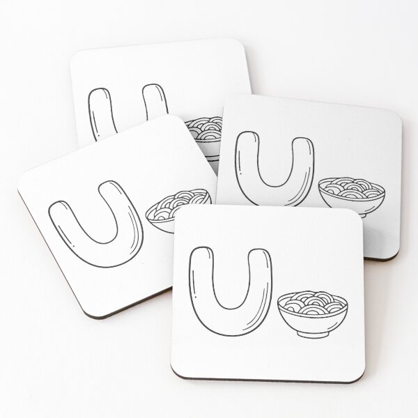 Item preview, Letter U Beside Udon Bowl designed and sold by rasagamastore.