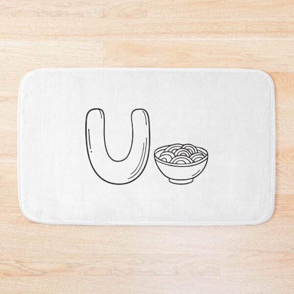 Item preview, Letter U Beside Udon Bowl designed and sold by rasagamastore.